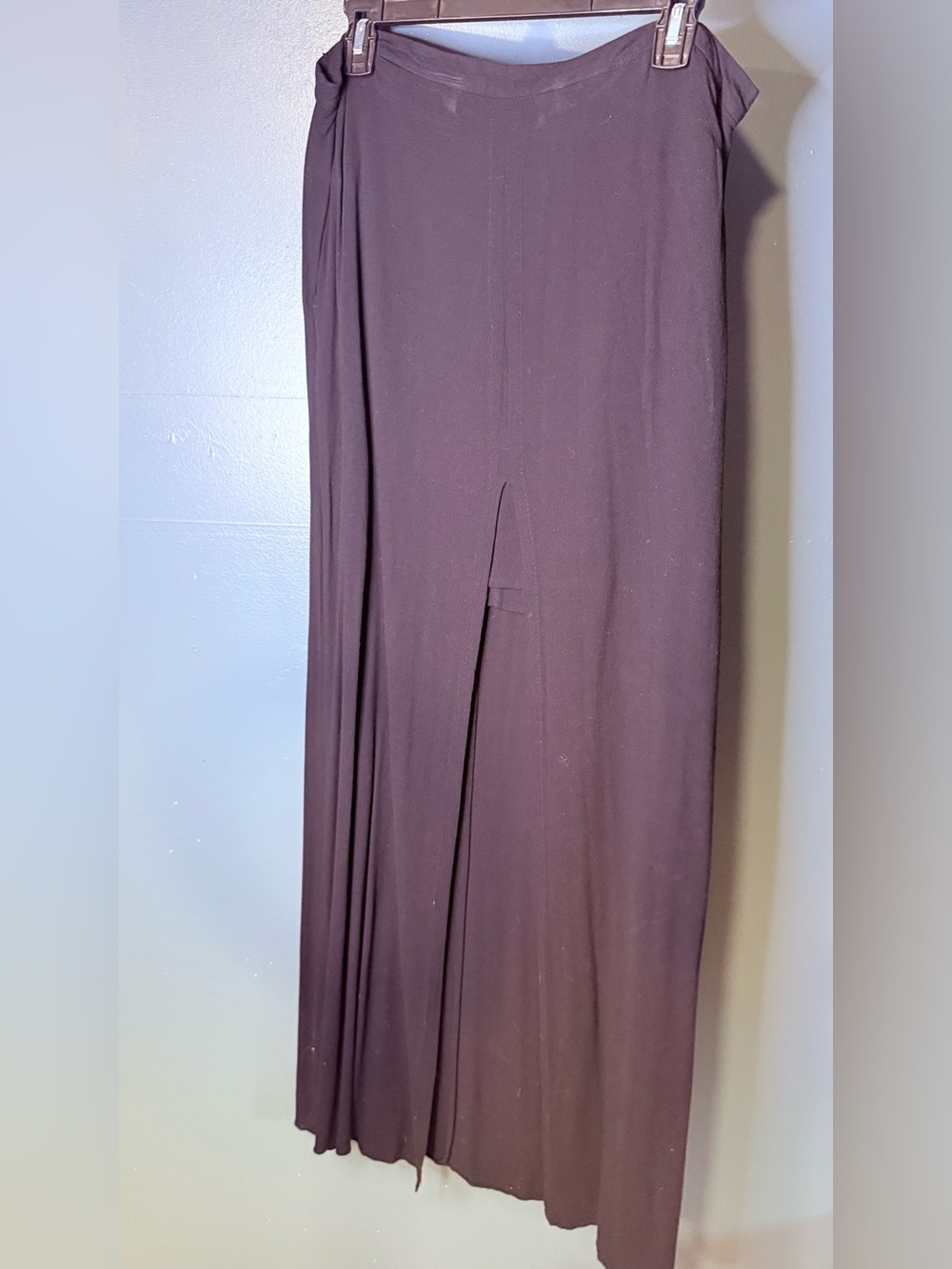 BCBGMaxAzria Dark Plum Maxi Skirt with Center Front Slit